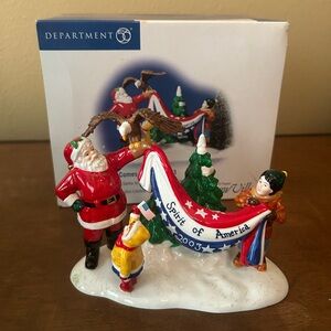 Department 56 Spirit of America Santa Figurine